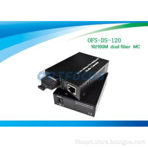 1310 nm SM 10 / 100M Dual Fiber Media Converter 120Km SC Ex
